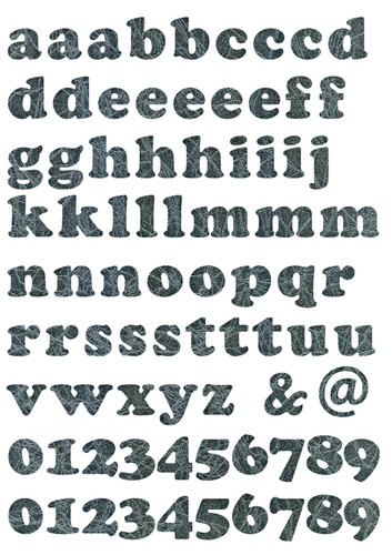 new style-abc (Kleinbuchstaben, Zahlen), Marmor silber, DIN A 4